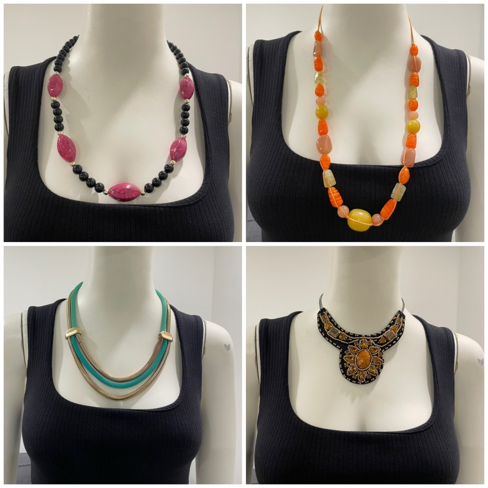 🎄Four Costume and Statement Jewellery Necklaces